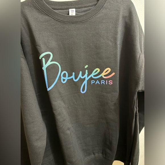 Boujee Boutique Sweaters - Black “Boujee” Sweatshirt in XL